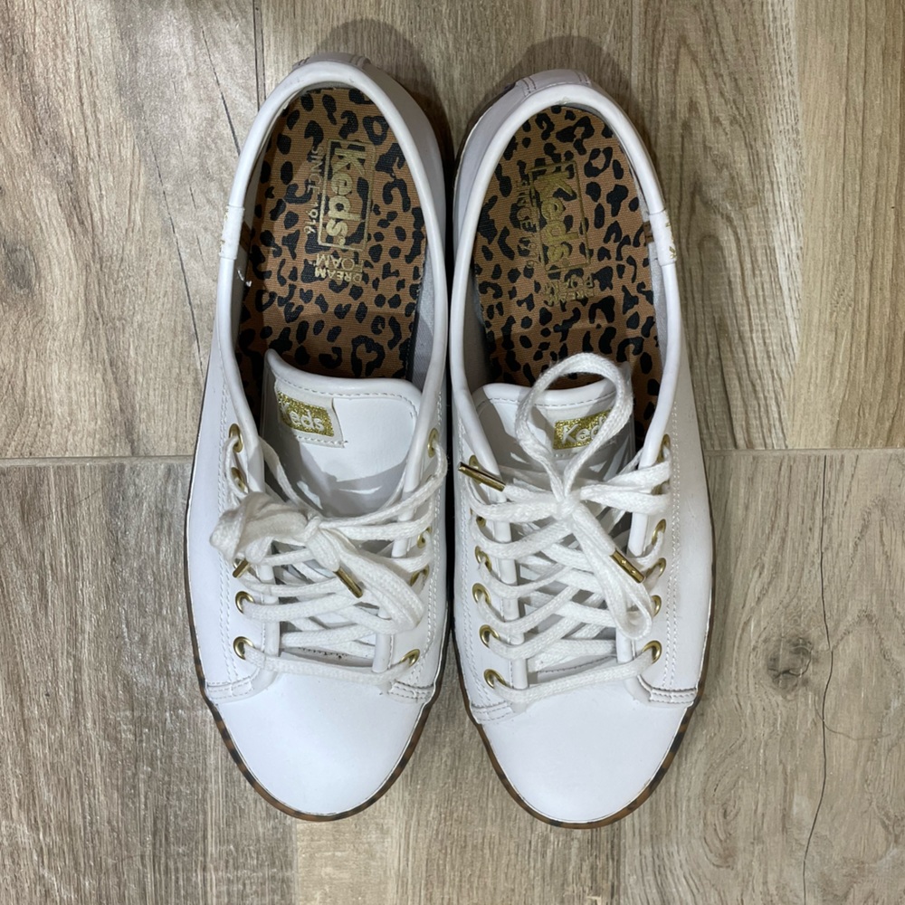 Leopard Sole Leather Keds - Picture 2 of 6